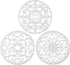 Colinda Silicone Trivet - Set of 3 Non-Slip White Hot Pads for Protecting Countertop from Hot Dishes