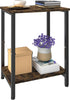 Tigerden 2 Tier Side Table, Heavy Duty End Table with Shelves, Narrow nightstand