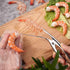 ELEDUCTMON 2-in-1 Shrimp Deveiner Tool with Ergonomic Handle - Seafood Peeler Knife for Kitchen, BBQ - Dishwasher Safe