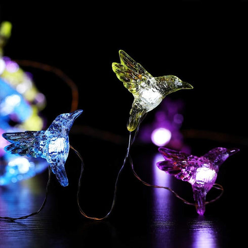 Hummingbird 13.85 40 8 WSgift Decorative String Lights, Ft Cool White LED Weatherproof Battery Operated Modes Spring