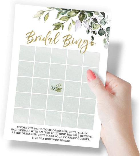 Set 5 50 Printed Party Bridal Shower Game Fun Games and Activities for Guests, Includes Bingo, Trivia, and Advice
