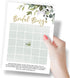 Set 5 50 Printed Party Bridal Shower Game Fun Games and Activities for Guests, Includes Bingo, Trivia, and Advice