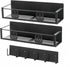 Magnetic Spice Rack for Refrigerator, Magnetic Shelf Organizer for Fridge Side, Small Kitchen Storage Rack with Hooks