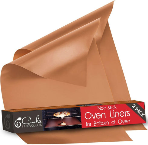 Cooks Innovations Non-Stick Oven Protector Mat - 2 Heavy Duty Nonstick Rack Liners for Convection, Electric, Gas &