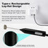 Rechargeable Handheld Milk Frother, Electric Drink Mixer with USB-C, Stainless Steel Whisk for Lattes, Black