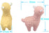 Set 2 of Miniature Resin Alpacas - Perfect for Fairy Gardens and Plant Decor