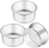 TeamFar 4 Inch Cake Pan, Mini Stainless Steel Baking Tins Set of 3 for Baking and Serving