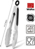 Walfos 7 Inch Small Kitchen Tongs, Mini Silicone Serving Tongs for Cooking, Salad, Grilling, Pasta, Vegetables