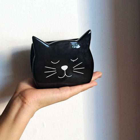 KAIGOBOX Countertop 2PCS Sponge Holder for Ceramic Sponge Caddy Cat Shape Cute Scrub Brush Dish Wand Holder for Kitchen