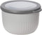 Oggi Prep, Store & Serve Plastic Bowl - 0.7 qt with See-Thru Lid, Dishwasher, Microwave & Freezer Safe, Lt Gray/Dk Gray