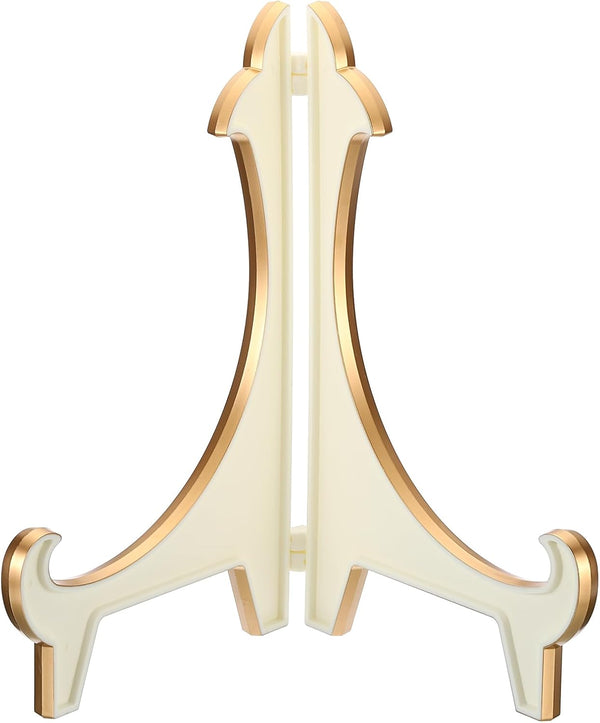 PATIKIL 10" Acrylic Decorative Plate Stand Holder, Table Use Foldable Thicken Picture Easel Frame Display Holder for