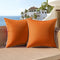 Woaboy Set of 2 Fall Outdoor Waterproof Pillow Covers - 18x18 Inch Orange Decorative Throw Pillow Covers