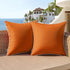 Woaboy Set of 2 Fall Outdoor Waterproof Pillow Covers - 18x18 Inch Orange Decorative Throw Pillow Covers