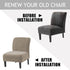 UCCONO Armless Accent Chair Slipcovers, Thick Velvet Slipper Accent Chair Covers for Living Room/Hotel Oversized Big
