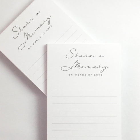 Share a Memory Cards - Minimalist Well Wishes Card Set of 50, 4 x 6 for Celebrations, Weddings, Anniversaries, Memorials