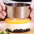 Round Cake Rings Set of 8, Stainless Steel Mousse and Pastry Mini Baking Mold with Food Presses