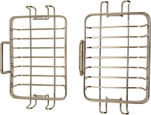 White Silver Soap Dish for Shower, 2 Pack Suction Cup Square Holder - 304 Stainless Steel Soap Saver