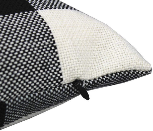 VAKADO Set of 2 20x20 Black White Buffalo Plaids Decorative Throw Pillow Covers for Couch Sofa Car Outdoor Home Decor