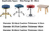 12-16 inch/30-40cm (2, Velvet Round Stool Cover Round Seat Covers for Bar Stools, Luxurious Fabric Stretchable Wrinkle