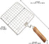 Sahishnu Online And Marketing Square Roasting Net with Tong,Roasting Pan,Wire Roaster,Roasting Net,Roti Grill, Papad Grill, Chapati Grill,Stainless Steel Tong by Generic
