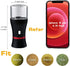 Electric Herb Grinder, Compact Size, Fast Grinding, USB-Rechargeable with 2 Glass Herb Jars and Mini Shovel