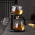 Set Set Lazy Kungfu Glass Tea Semi Automatic Drip Rotating with Infuser Glass Teapot