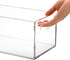 Frcctre 2 Pack Clear Acrylic DVD/CD Storage Box, Stackable Holder Case with Handles for DVDs, CDs, Video Games
