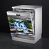 Stainless Steel Style Dishwasher Magnet Cover, Landscape Pattern Refrigerator Door Vinyl Decal, 23" x 26"