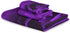 Set 3-Piece Set Blueangle Bathroom Decorative Towel with Purple Rose Pattern, with Bath Towel, Hand Towel & Washcloth