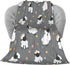 Cute Sheep Lambs Soft Throw Blanket, 40x50 Inch Lightweight Warm Flannel Fleece for Couch Bed Sofa Travel Camping