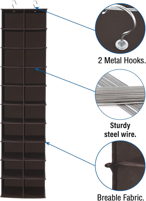 Libeder Closet, Closet 20 12''W12''Dx 50''H Hanging Shoe Organizer for Hanging Organizers Section Shoe Shelves, Space