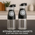 Set 2 Set, Belwares Oil and Vinegar Dispenser with Measuring Cup - Glass Olive Oil Dispenser Bottles for Kitchen