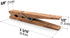 LWR CRAFTS Wooden Large Clothespins, 3-5/16" 30 Pieces Per Pack, Jacobean