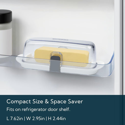 Countertop KITCHENDAO One-handed Airtight Butter Dish with Lid for and Refrigerator Door Shelf, Butter Holder with One