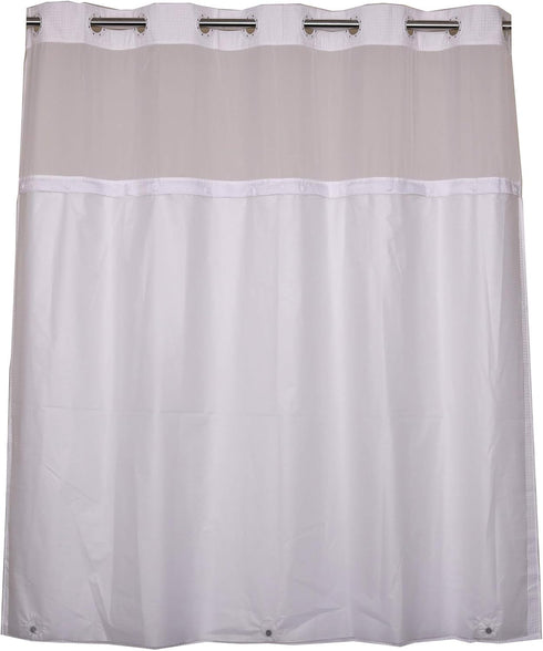 River Dream 2 Pack Snap in Shower Curtain Liner Replacements, 70 x 54, White, with Magnets, Removable Plastic(PEVA)