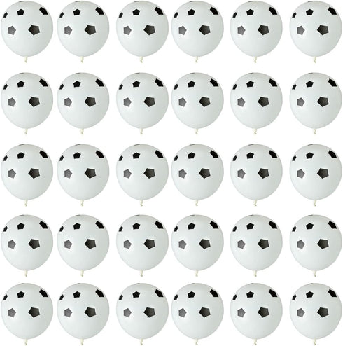 BinaryABC Soccer Latex Balloons, Football Balloon, Sports Theme Birthday Party Decorations, 30Pcs