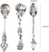Fdit Vintage Style Coffee Spoons Set 3Pcs Dessert Spoons Royal Style Metal Carved Teaspoons for Kitchen Dining Bar and Tea Parties