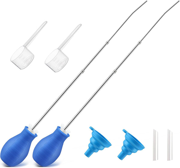 2PCS Diatomaceous Earth Powder Duster, Longer 9" to 22" Retractable Garden Powder
