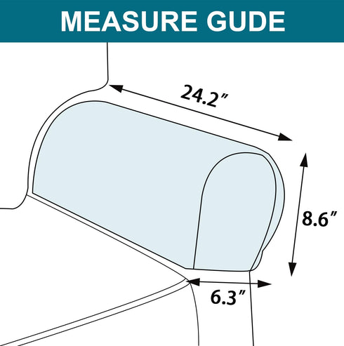 Turquoize Stretch Armrest Covers for Chairs, Set of 2, Brown, Anti-Slip Furniture Protector