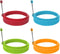 YOLCAR Food Grade Silicone Egg Rings, Multicolor, Egg Ring Molds for Cooking, Fried