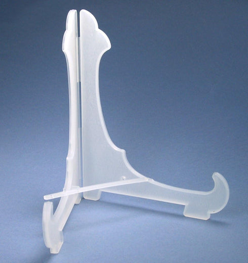 Clear Frosted 7"H Easels with Locking Bar for Display Home Office Wedding Art Fairs Stores - Pack of 5