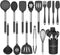 Silicone Cooking Utensil Set, Umite Chef 15pcs Non-stick Kitchen Utensils Set, Best Cookware with Stainless Steel