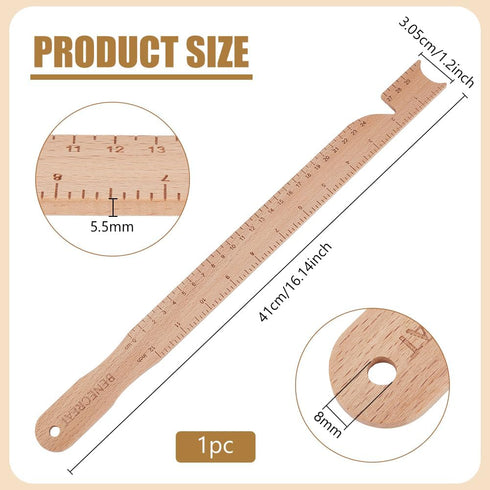 BENECREAT 16x1.2 Inch Beech Wood Oven Rack Puller, Wood Oven Rack Push Pull Rectangle Push Pull Tool for Kitchen Oven, Toaster oven, Air fryer