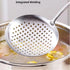 Skimmer Stainless Steel Large Slotted Spoon, 14.96 inches Colander Strainer Ladle for Cooking