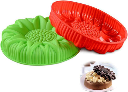 9.8'' Sunflower Birthday Cake Mold Silicone Baking Molds for Party Cake, Dessert, Tart, Pie, Flan