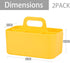 Tiawudi 2 Pack Caddy Organizer with Handle, Portable Plastic Caddy, Storage Organizer for Cleaning, Bath, Makeup, Art, Craft, Stationary, Classroom and Office, Tote Organizer