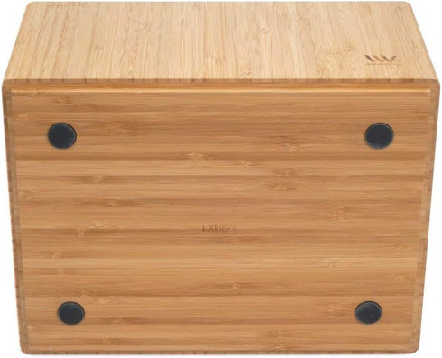 MobileVision Bamboo Bathroom Bin Organizer for Toiletries, Makeup, Brushes, and Cleaning Supplies - 14” x 11” x 6.5”