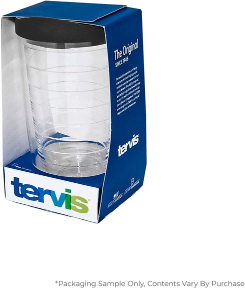 Tervis Clear & Colorful 16oz Double Walled Insulated Tumbler Travel Cup, Made in USA, Keeps Drinks Cold & Hot,
