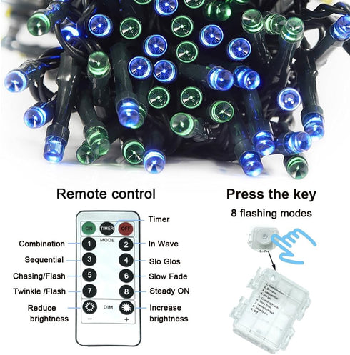Battery Remote Control Fairy Lights, 100 LED Clear Mini String Lights for Party Wedding Indoor Outdoor Decoration