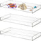 Peohud 3 Pack Acrylic Bathroom Trays, Clear Vanity Tray for Decorative Countertop Organizer, 12 x 5.1 x 1.2 Inches